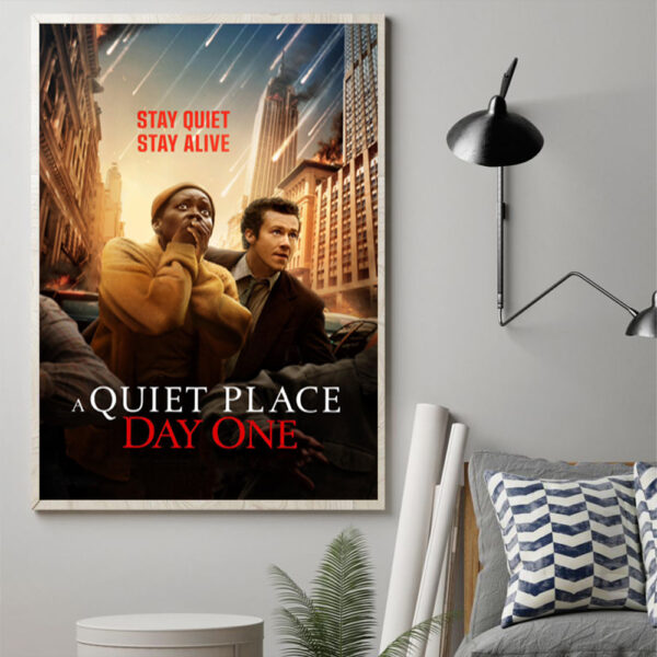 Silent Echoes A Quiet Place Day One Official Poster Canvas