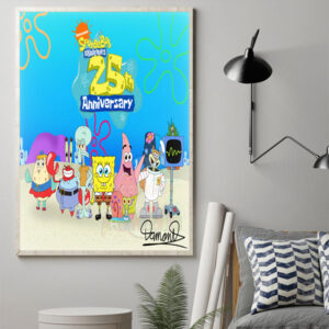 spongebobs 25th anniversary celebration official poster canvas 1
