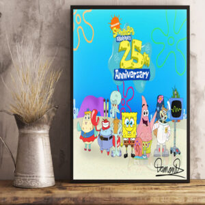 spongebobs 25th anniversary celebration official poster canvas
