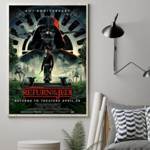 Star Wars Episode VI Return of the Jedi 40th Aanniversary Poster Canvas Art Print
