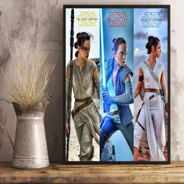 Star Wars Rey Skywalker Movie Poster Canvas