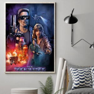 Terminator 1984 Celebrating 40 Years of Sci-Fi Action Excellence Poster Canvas