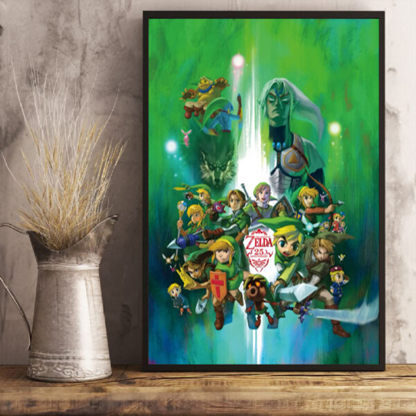 The Legend of Zelda 25th Anniversary Poster Canvas Art Print