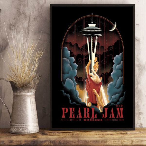 The Official Pearl Jam with Deep Sea Diver May 20, 2024 Poster Canvas Art Print