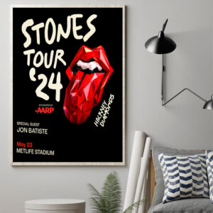 The Rolling Stones ’24 Hackney Diamonds Special Guest Jon Batiste May 23 Metlife Stadium Art Prints and Canvas Posters