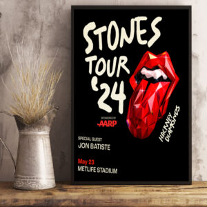 The Rolling Stones ’24 Hackney Diamonds Special Guest Jon Batiste May 23 Metlife Stadium Art Prints and Canvas Posters