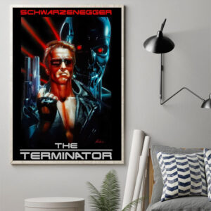 the terminator 1984 40th anniversary poster canvas art print 1