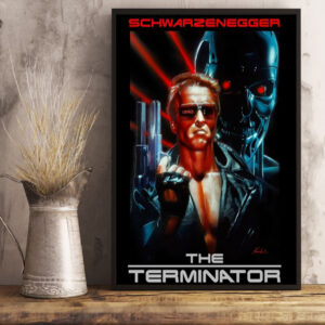 the terminator 1984 40th anniversary poster canvas art print
