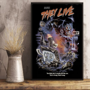 they live 1988 celebrating 36 years of cult sci fi poster canvas