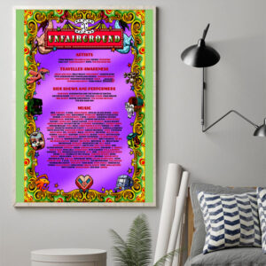 unfartground full lineup and schedule list song at glastonbury festival 2024 poster canvas art print 1