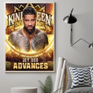 wwe king and queen of the ring tournament jey uso advances poster canvas 1