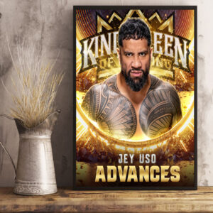 wwe king and queen of the ring tournament jey uso advances poster canvas