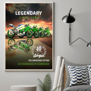 ZX6R 40th Anniversary Edition: A Legacy of Speed Poster Canvas Art Print