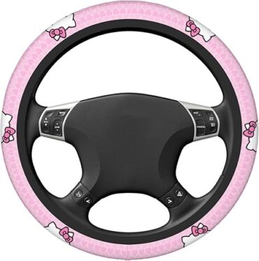 Pink Hello Kitty Cute Steering Wheel Cover